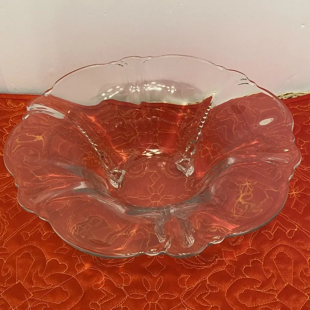 Vintage Heisey Empress‎ Queen Anne Clear 3-Footed Dolphin 11